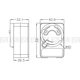 Alimentatore LED ALS005010.370 disegno tecnico