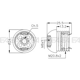 Spot SPO45 disegno tecnico