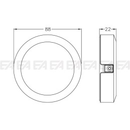 Electronic dimmer DMPL technical drawing