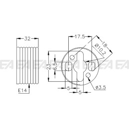 Supporto SUP69 disegno tecnico