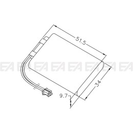 Batteria ricaricabile BAT006.00 disegno tecnico