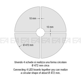 4 LED boards - 472 mm diameter