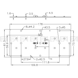 Scheda LED CL113 disegno tecnico