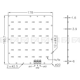 PCB LED board CL006 technical drawing