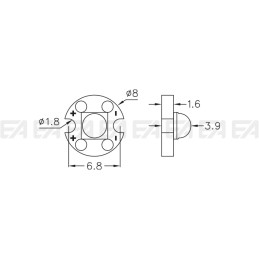 CL008 PCB LED board technical drawing