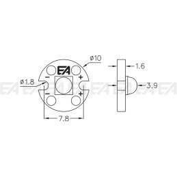 CL010 PCB LED board technical drawing