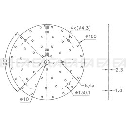 Scheda LED CL168 disegno tecnico