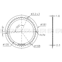 Scheda LED CL038 X2 disegno tecnico