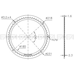PCB LED board CL039 X2 technical drawing PCB LED board CL039 X2 technical drawing