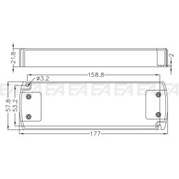 Alimentatore LED SP50-24VFT-1 disegno tecnico