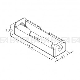 Disegno tecnico custodia batteria BAH.001.00