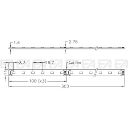 PCB LED board CL084 technical drawing