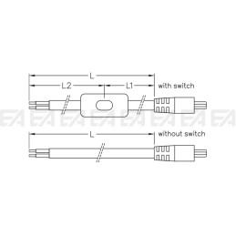 Bipolar flat cable CAV017 technical drawing
