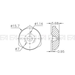 Lens LL016.160.00 technical drawing