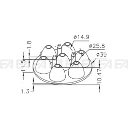 Lens LM039 technical drawing