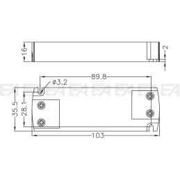 Driver LED SE20-350IF disegno tecnico
