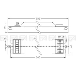 LED power supply BK-DWV150-24V0D technical drawing
