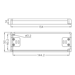 Alimentatore LED SS30-24VF disegno tecnico