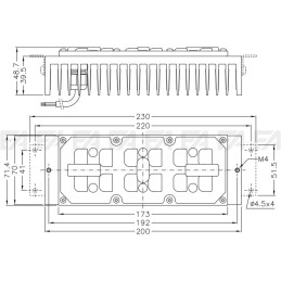 LED module MT467 technical drawing