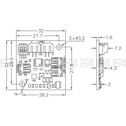 Scheda elettronica di controllo CTC445AAX disegno tecnico