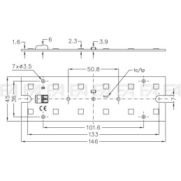 Scheda LED CL467 disegno tecnico