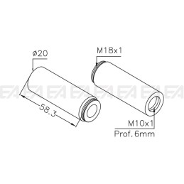 Supporto SPO153 disegno tecnico