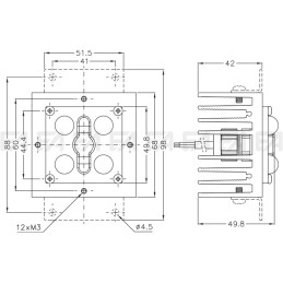 LED module MT551 technical drawing