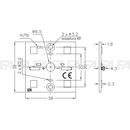 Scheda LED CL551 disegno tecnico
