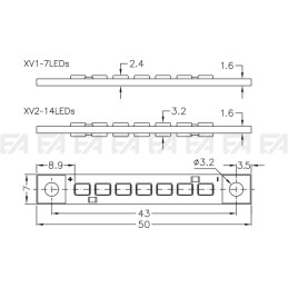 CL218 PCB LED board technical drawing