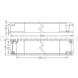 LED power supply SL75-24VFT technical drawing