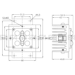 LED module MT551 technical drawing