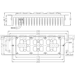 LED module MT467 technical drawing