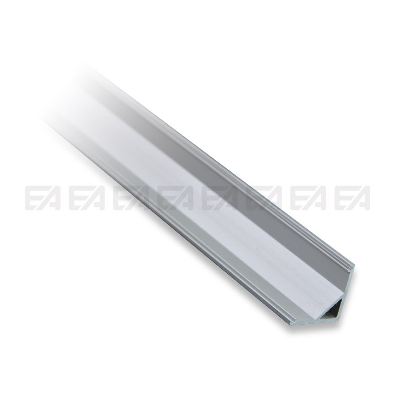 Satin silver aluminium profile PRA04X