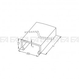 Profilo diffusore PRP010 disegno tecnico