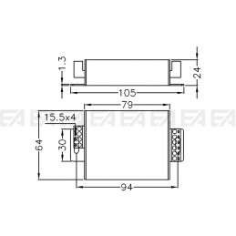 Amplificatore di segnale CTA001.00 disegno tecnico