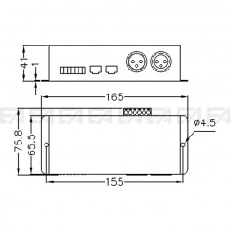 RGB controller DMX001.00 technical drawing