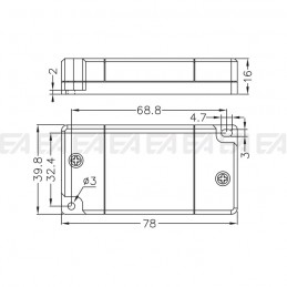 Dimmer DALI CTT027.00 disegno tecnico