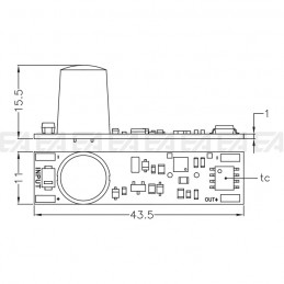 Control electronics MDT02BP technical drawing