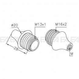 Supporto SPO139 disegno tecnico