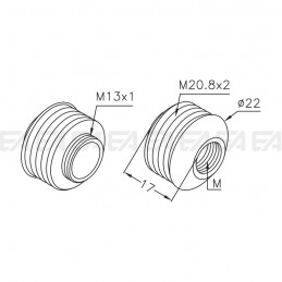 Adapter SPO147 technical drawing