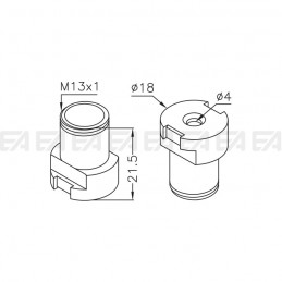 Adapter SPO148 technical drawing