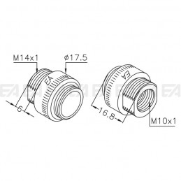 Adapter SPO152 technical drawing