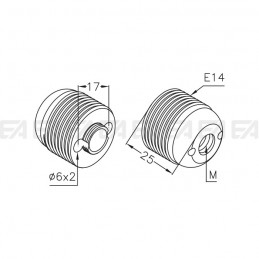 Adapter SPO154 technical drawing