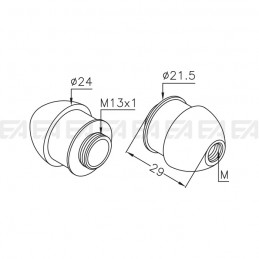 Adapter SPO155 technical drawing