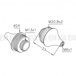 Adapter SPO156 technical drawing