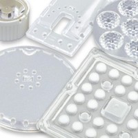 Lenses, opal or transparent PC protection covers, collimators