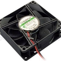 Cooling fan, screw fixing