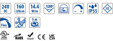 160LEDs - IP55 - 14.4W