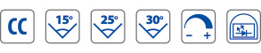 constant current - 30° or 25° or 15° viewing