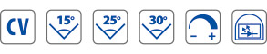 constant current - 10°/25°/40° viewing